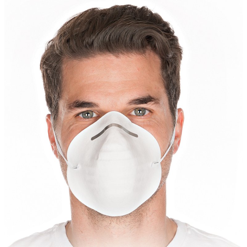 HYGOSTAR disposable respirator mask, white, 50 pieces